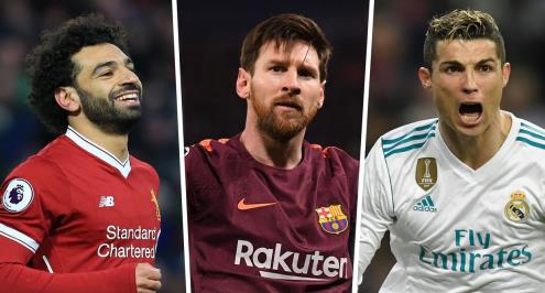 صلاح ورونالدو وميسي يقودون فريق الموسم في دوري الأبطال